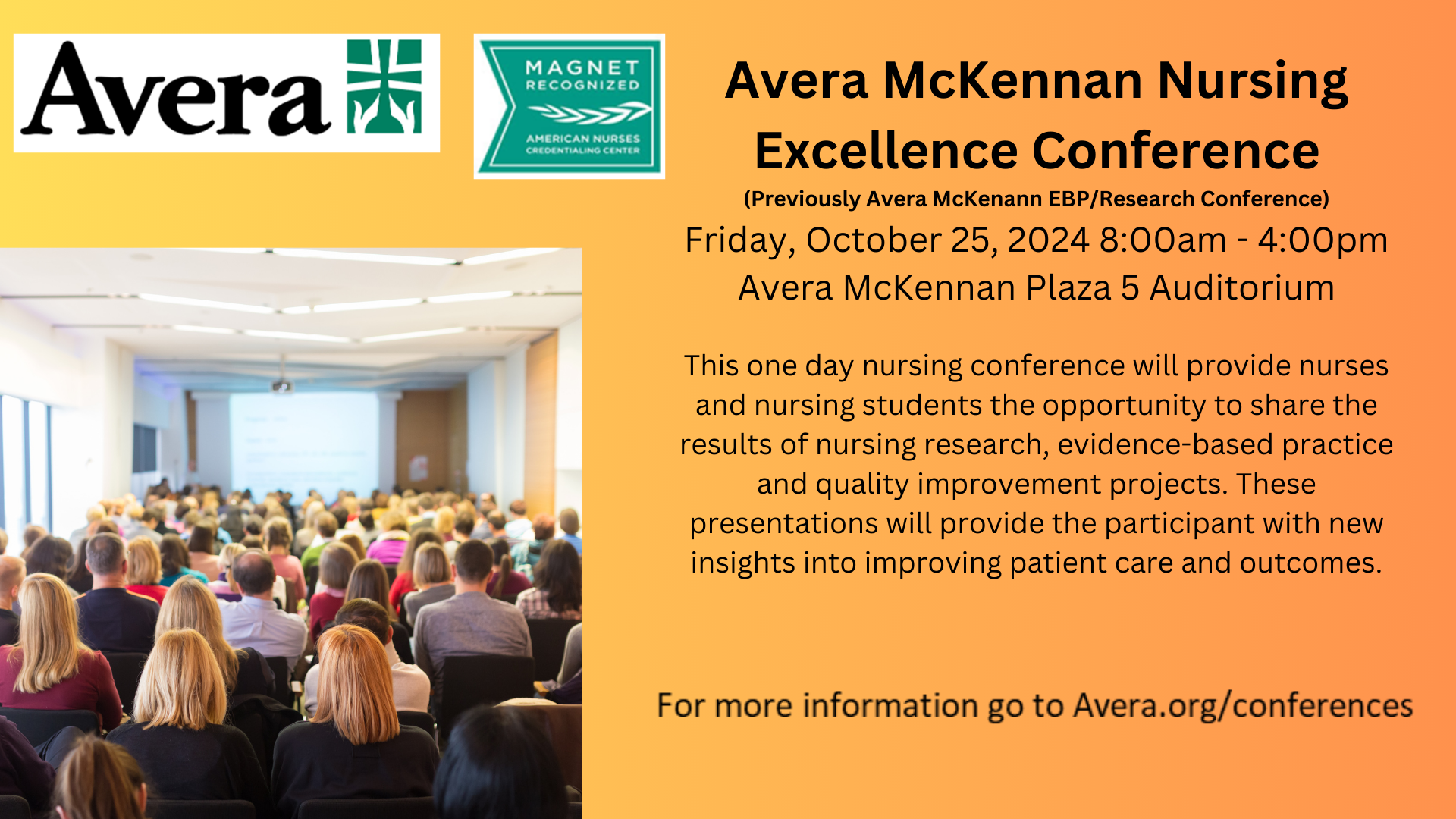 Avera McKennan Nursing Excellence Conference Banner